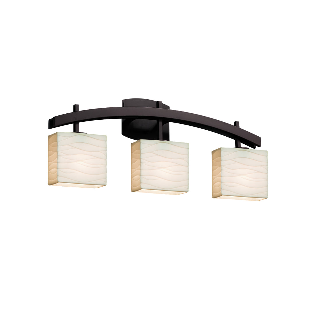 Justice Designs Porcelina PNA-8593-55-WAVE-DBRZ Bath Vanity Light 26 in. wide - Dark Bronze
