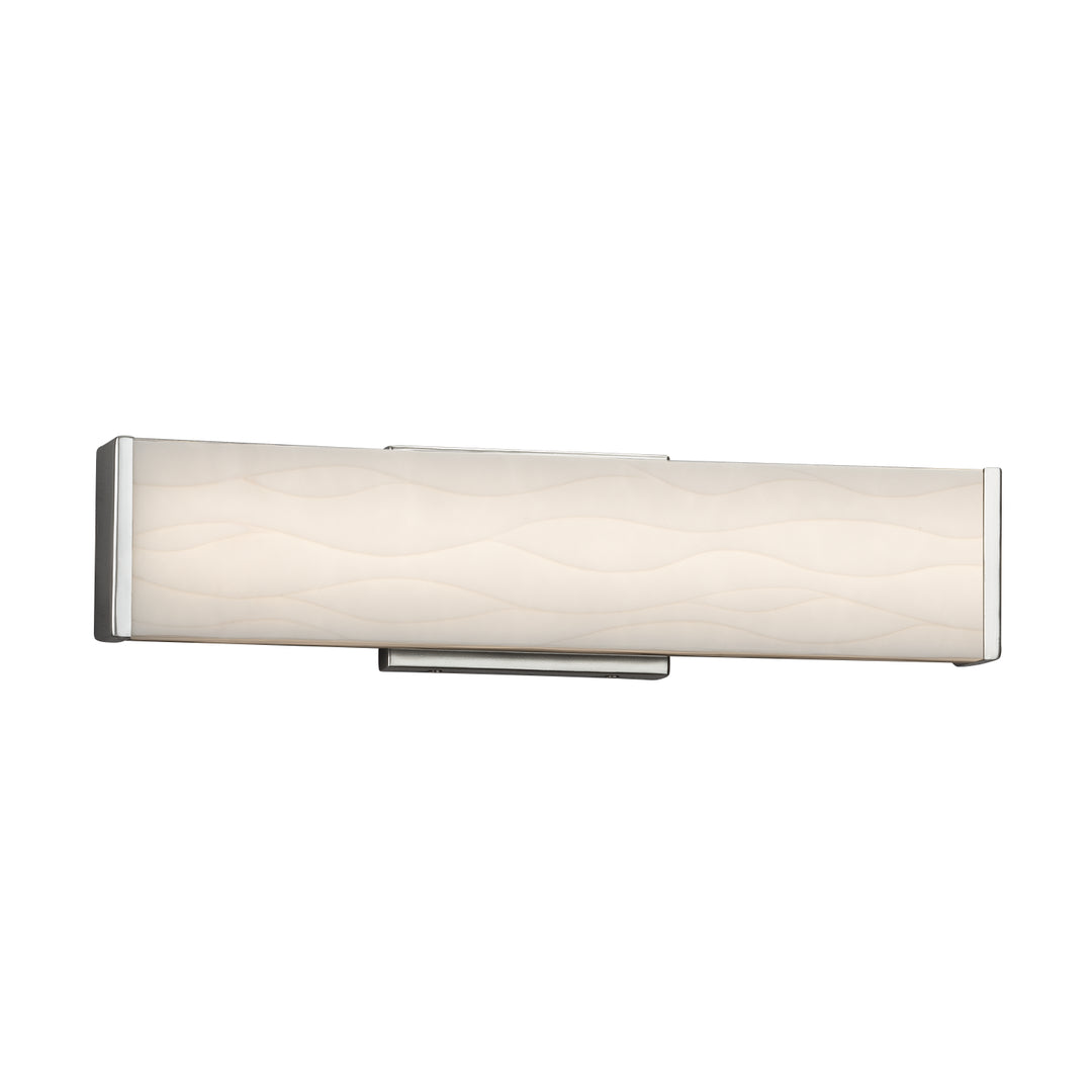 Justice Designs Porcelina PNA-8601-WAVE-CROM Bath Vanity Light 19 in. wide - Polished Chrome