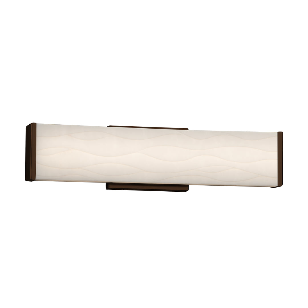 Justice Designs Porcelina PNA-8601-WAVE-DBRZ Bath Vanity Light 19 in. wide - Dark Bronze