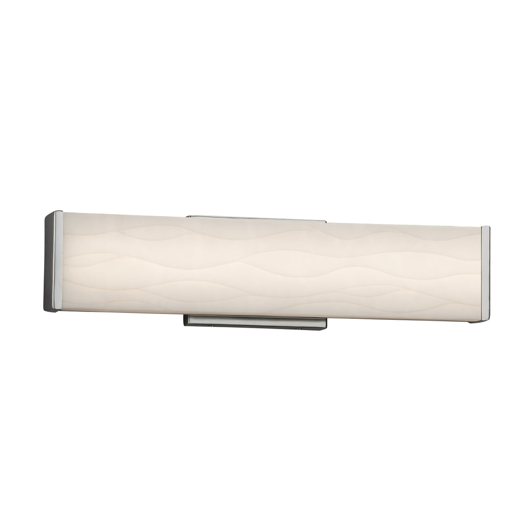 Justice Designs Porcelina PNA-8601-WAVE-NCKL Bath Vanity Light 19 in. wide - Brushed Nickel