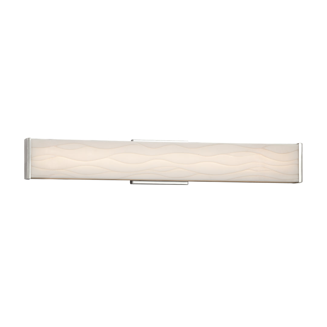Justice Designs Porcelina PNA-8605-WAVE-CROM Bath Vanity Light 29 in. wide - Polished Chrome