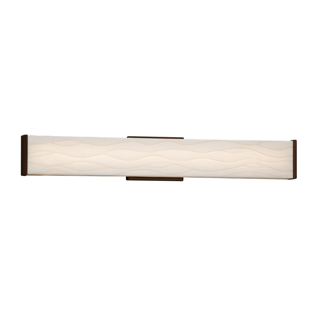 Justice Designs Porcelina PNA-8605-WAVE-DBRZ Bath Vanity Light 29 in. wide - Dark Bronze
