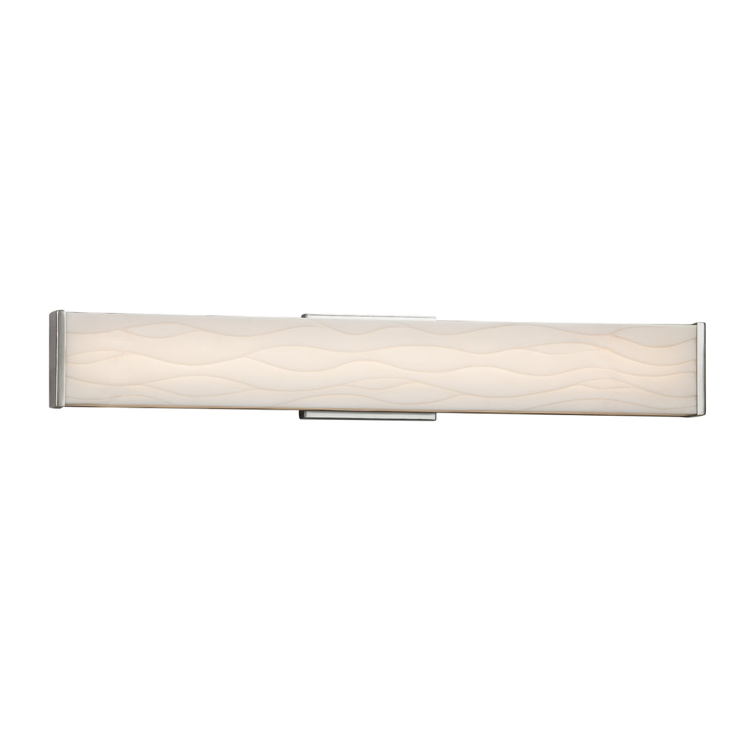 Justice Designs Porcelina PNA-8605-WAVE-NCKL Bath Vanity Light 29 in. wide - Brushed Nickel