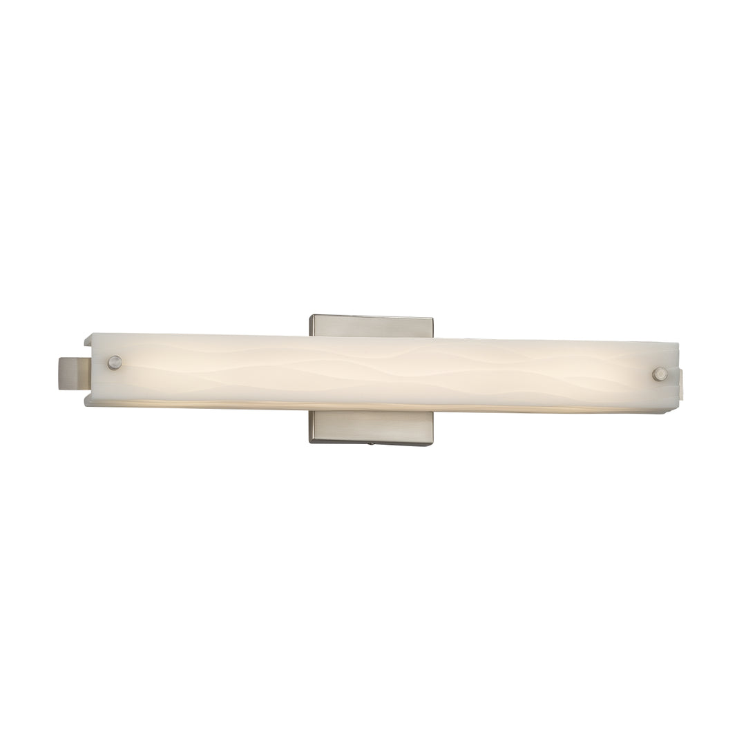 Justice Designs Porcelina PNA-8681-WAVE-NCKL Bath Vanity Light 23 in. wide - Brushed Nickel