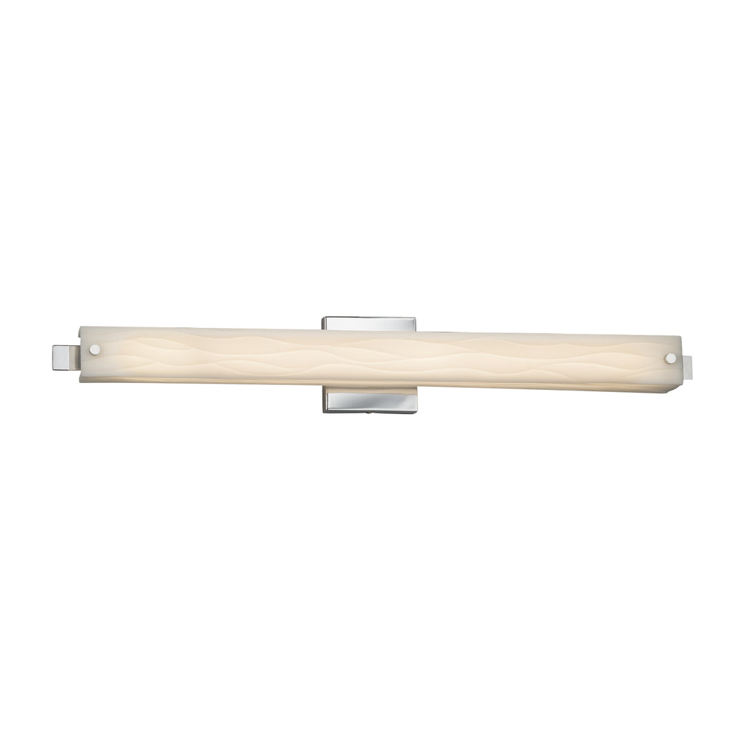 Justice Designs Porcelina PNA-8685-WAVE-CROM Bath Vanity Light 31 in. wide - Polished Chrome