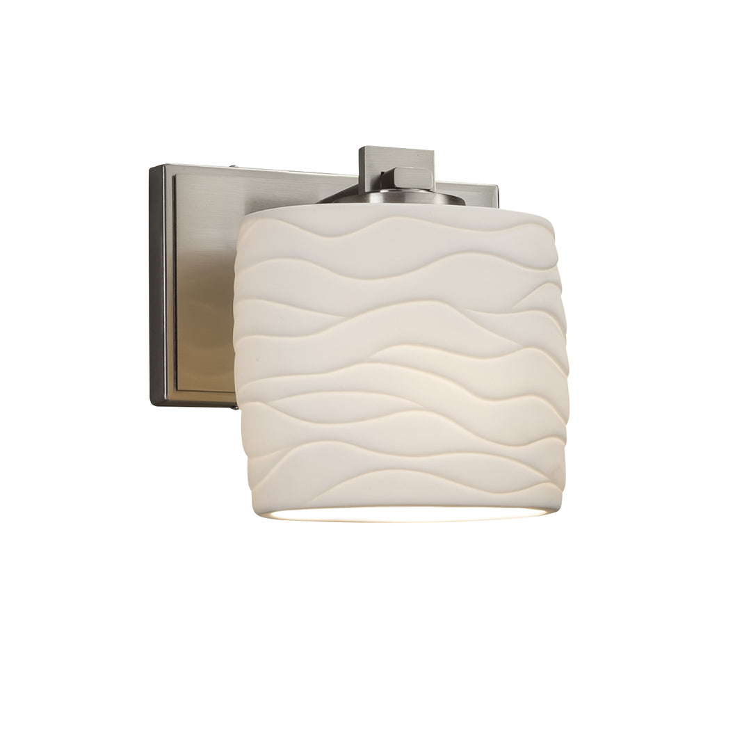 Justice Designs Limoges POR-8447-30-WAVE-NCKL Wall Light - Brushed Nickel