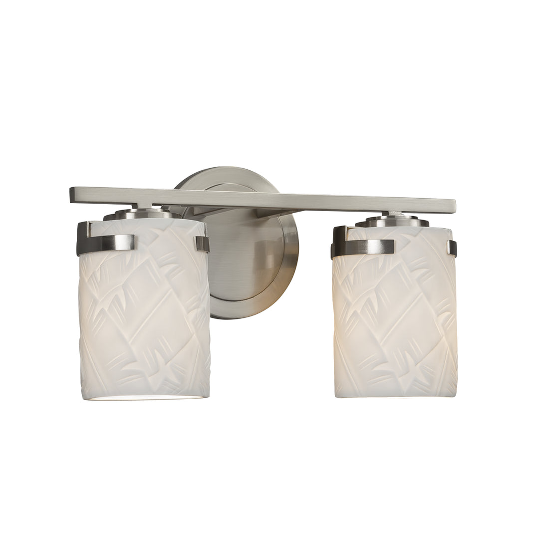 Justice Designs Limoges POR-8452-10-BANL-NCKL Bath Vanity Light 14 in. wide - Brushed Nickel