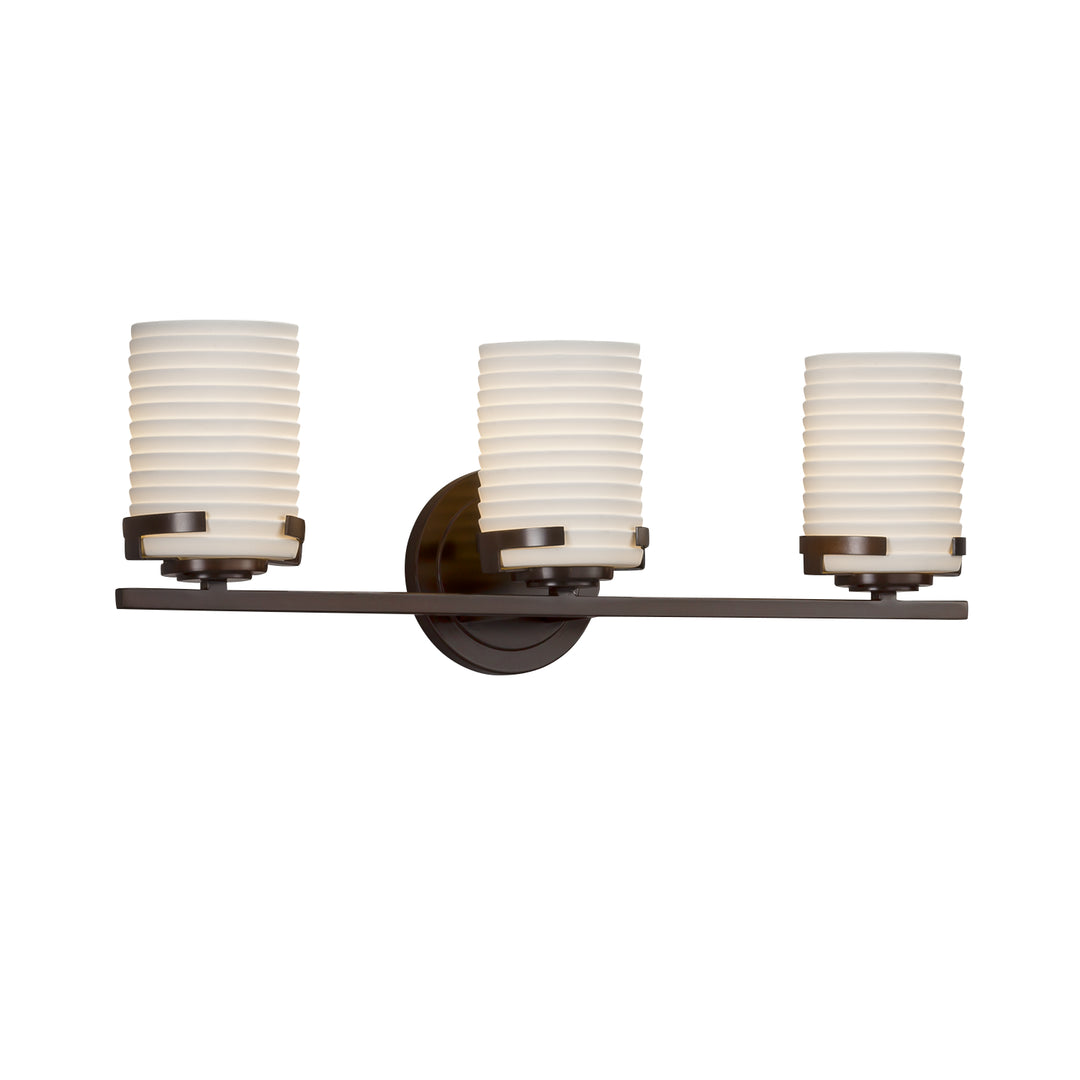 Justice Designs Limoges POR-8453-10-SAWT-DBRZ Bath Vanity Light 23 in. wide - Dark Bronze