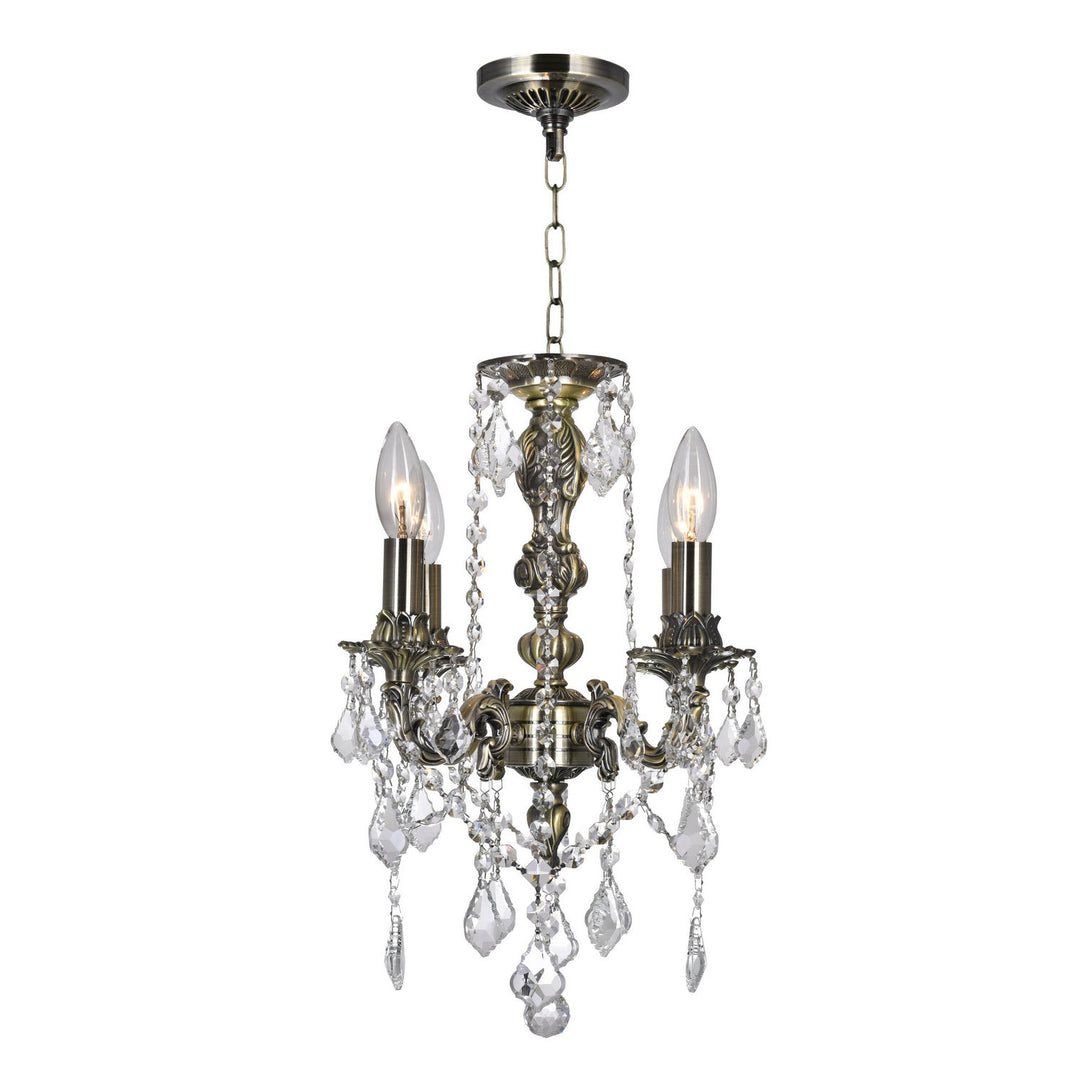 CWI Brass 2037p14ab-4 Chandelier Light - Antique Brass