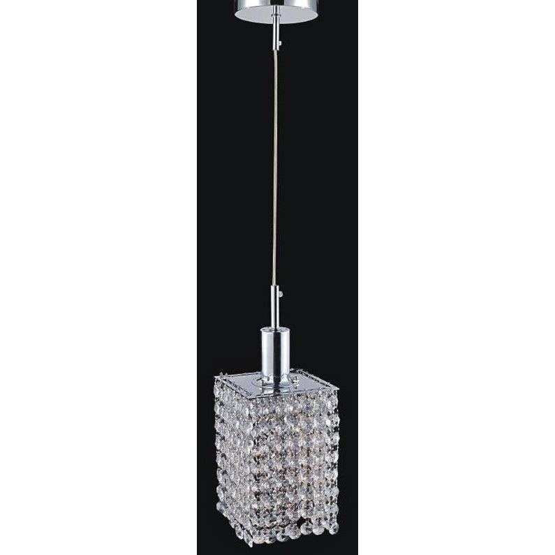 CWI Glitz 4281p-r-s Clear Crystal Pendant Light - Chrome