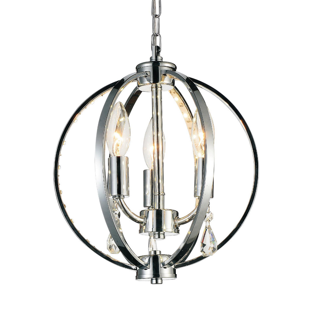 CWI Abia 5025p10c-3 Pendant Light - Chrome