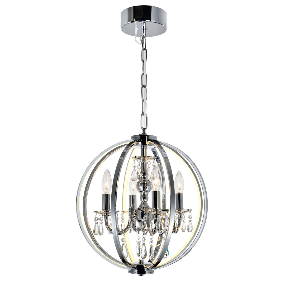 CWI Abia 5025p16c-4 Chandelier Light - Chrome