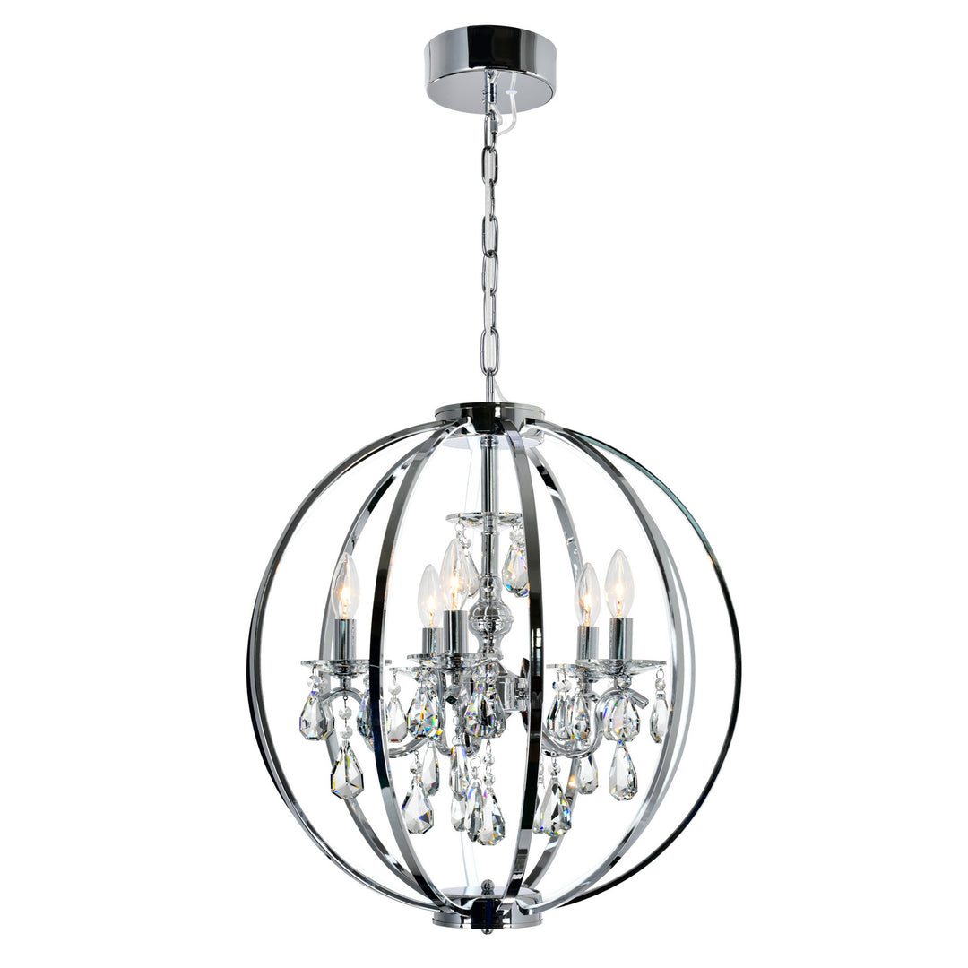 CWI Abia 5025p22c-5 Pendant Light - Chrome