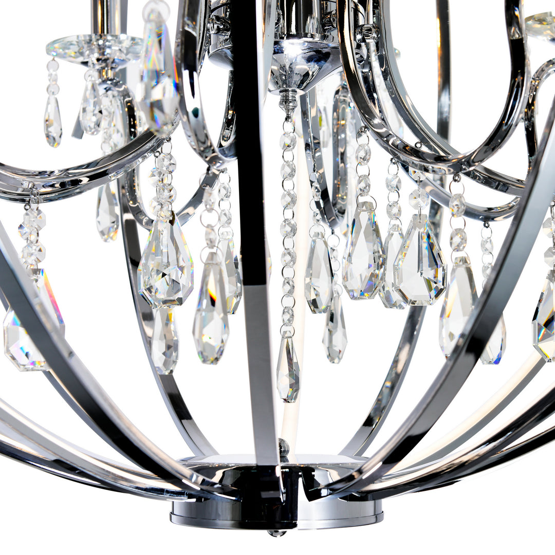 CWI Abia 5025p34c-8 Chandelier Light - Chrome