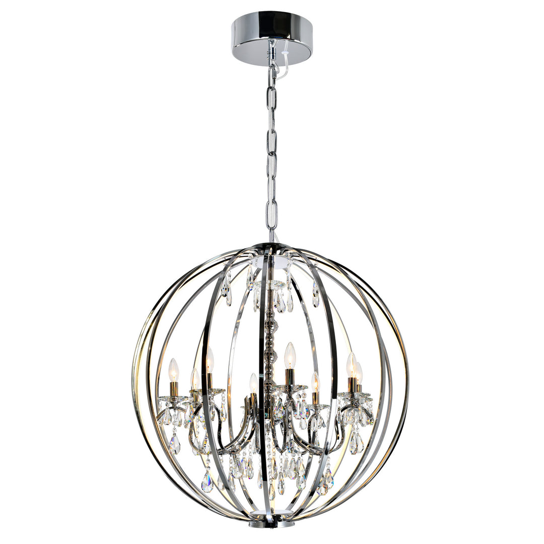 CWI Abia 5025p34c-8 Chandelier Light - Chrome