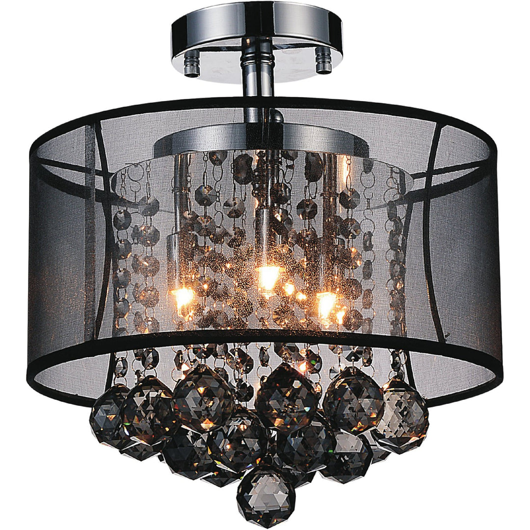 CWI Radiant 5062c12c (smoke + B) Ceiling Light - Chrome