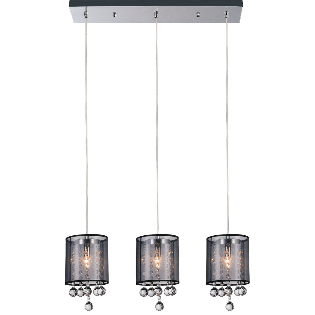 CWI Radiant 5062p24c-3 (smoke + B) Pendant Light - Chrome