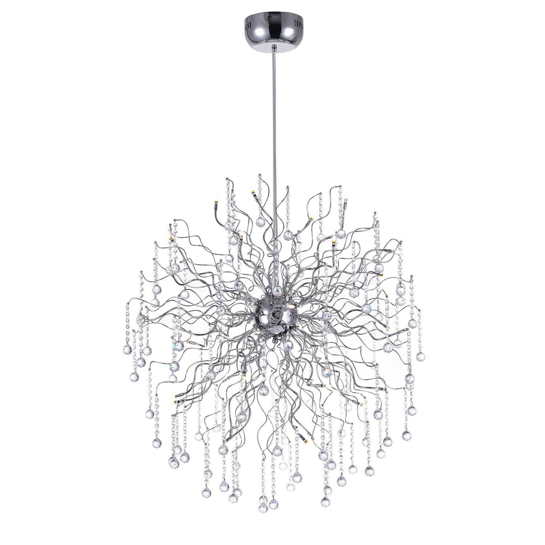 CWI Cherry Blossom 5066p35c Chandelier Light - Chrome