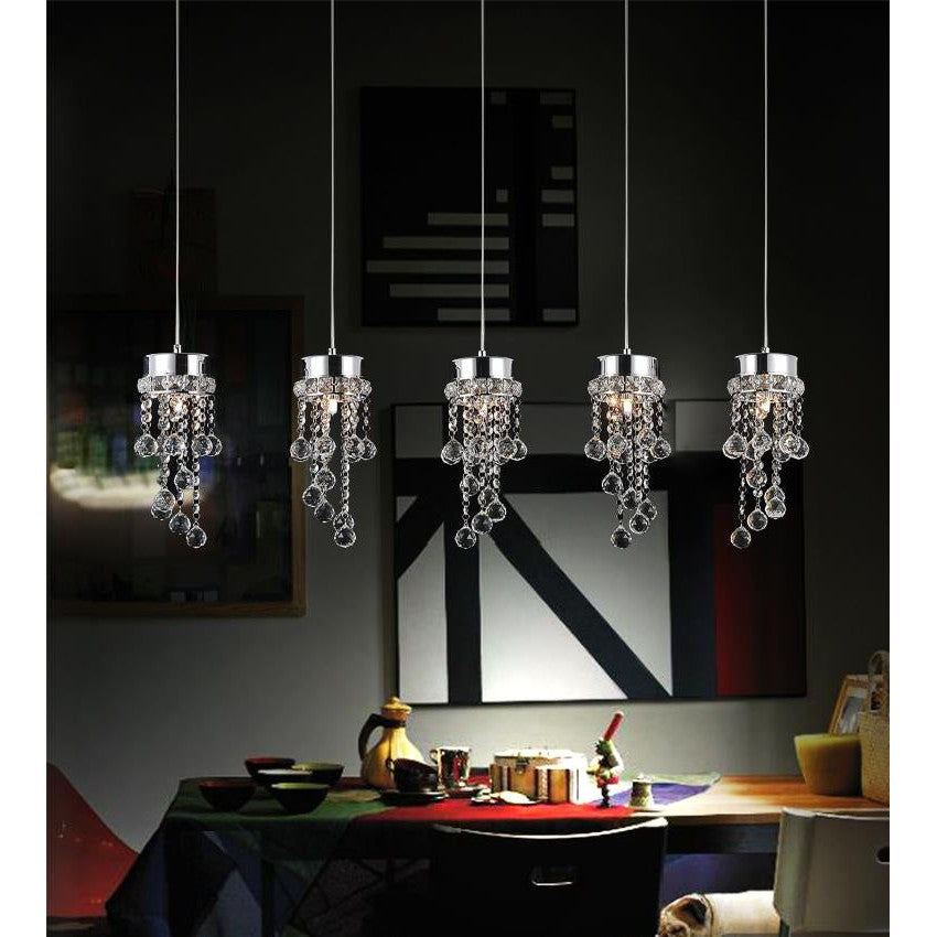 CWI Monica 5072p36c-rc Pendant Light - Chrome