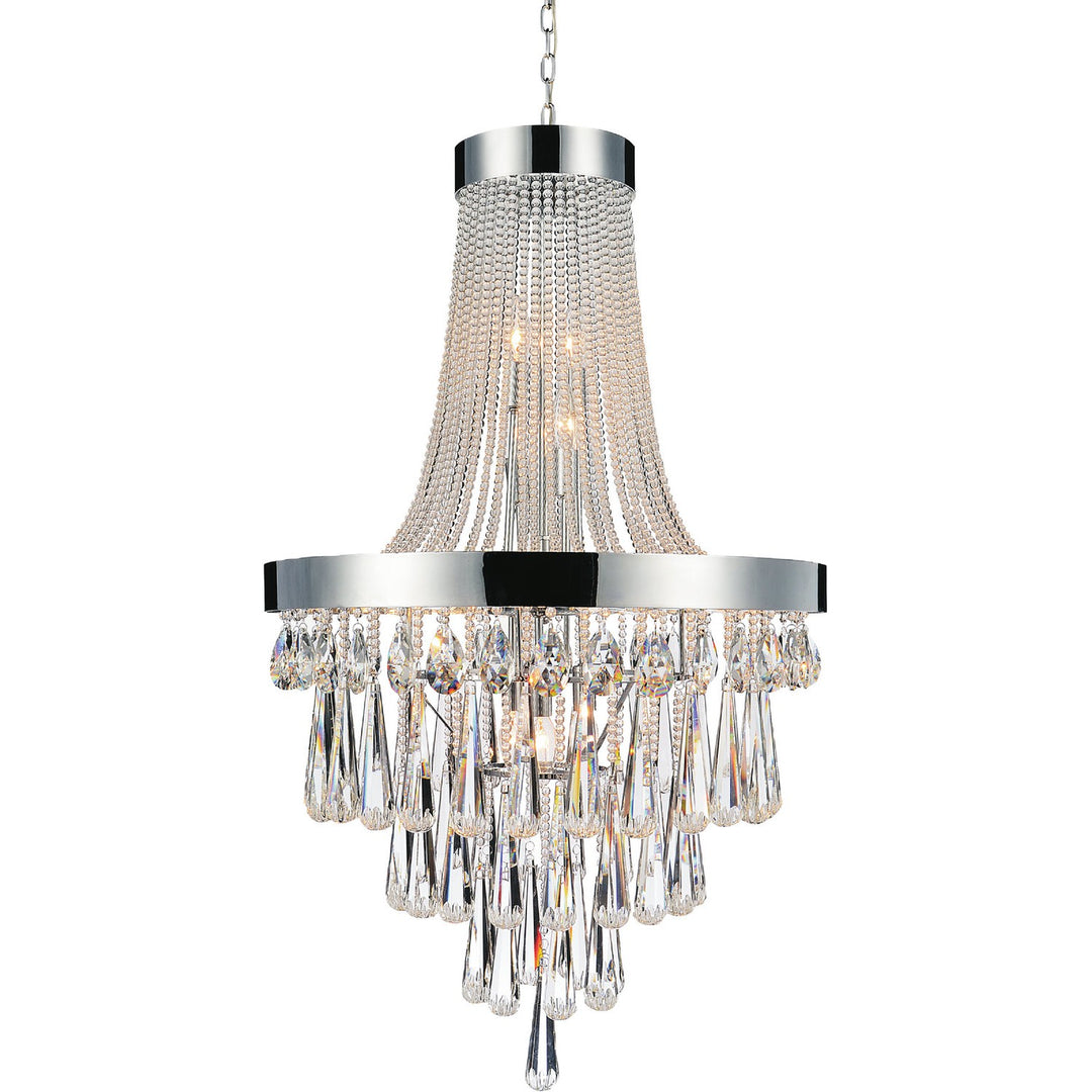 CWI Vast 5078p24c (clear) Chandelier Light - Chrome