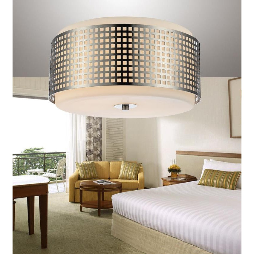 CWI Checkered 5209c15n Ceiling Light - Satin Nickel