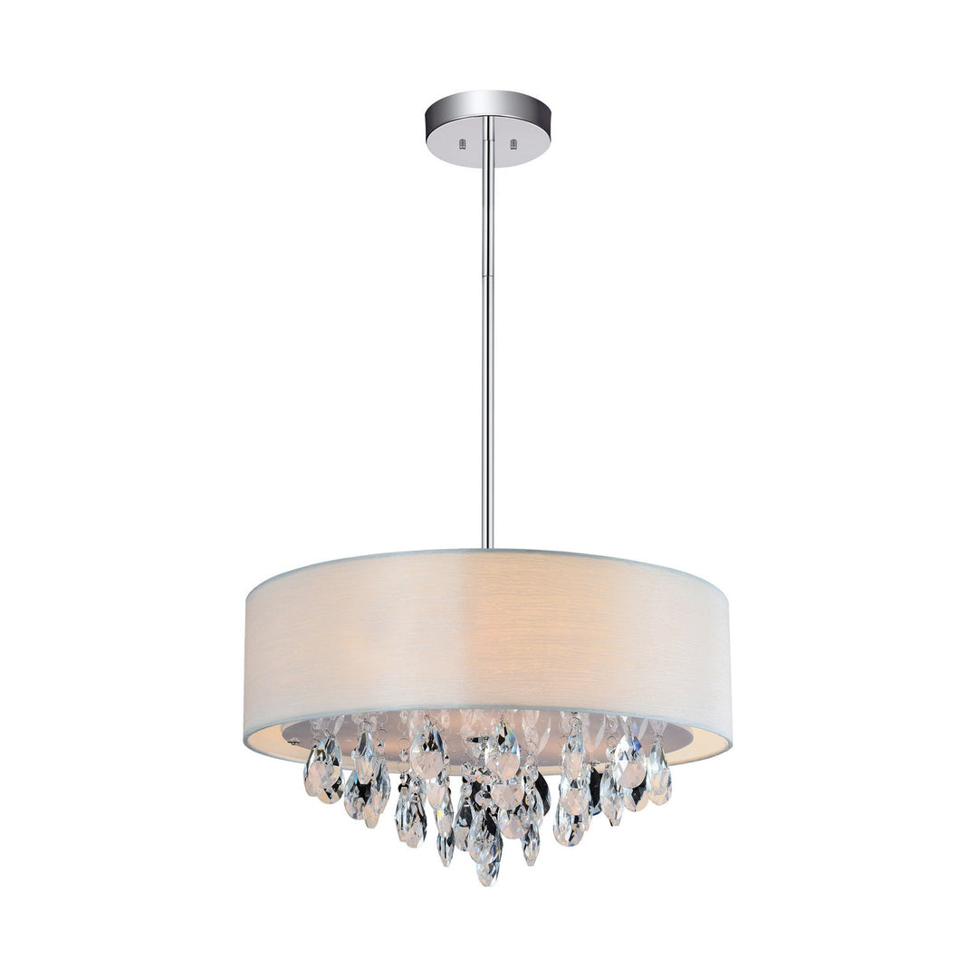 CWI Dash 5443p14c (off White) Pendant Light - Chrome