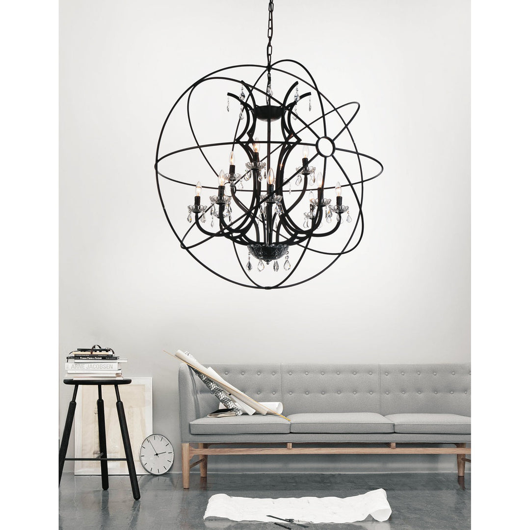 CWI Campechia 5465p42db-12 Chandelier Light - Brown