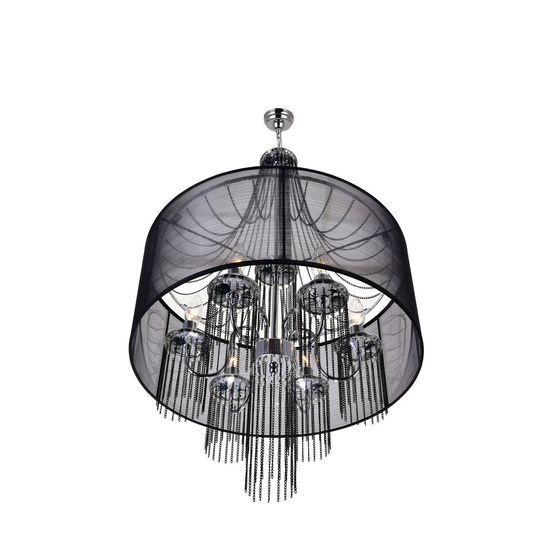 CWI Amelia 5475p20c-6 Black Chandelier Light - Chrome