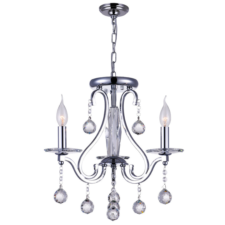 CWI Valentina 5507c18c-3 Ceiling Light - Chrome