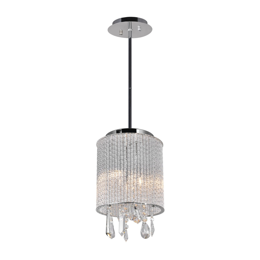 CWI Benson 5562p8c Clear Pendant Light - Chrome