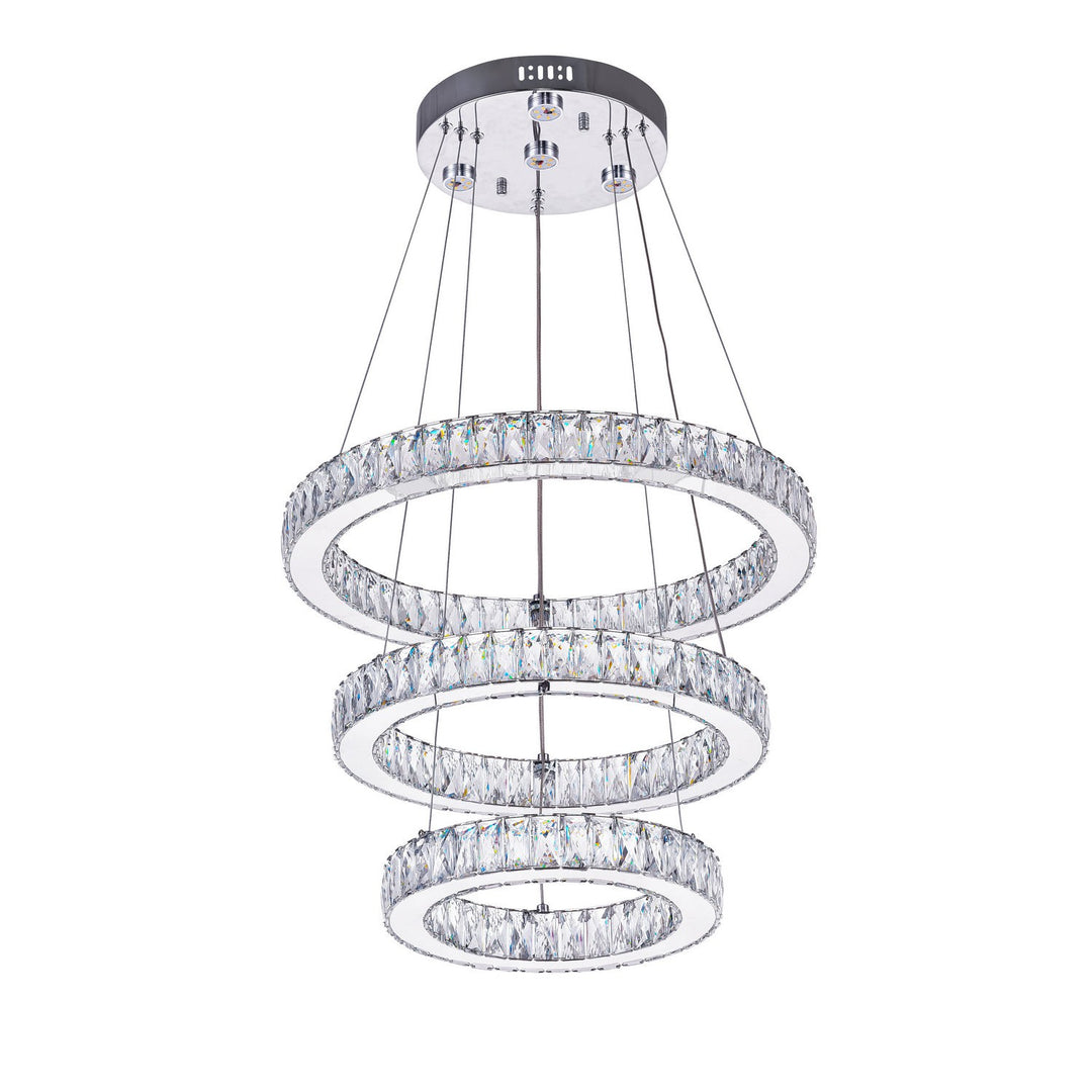 CWI Florence 5635p20st-3r (clear) Pendant Light - Chrome