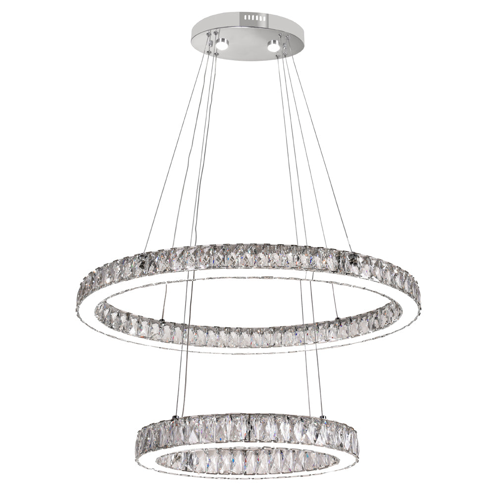 CWI Florence 5635p27st-2o (clear) Pendant Light - Chrome