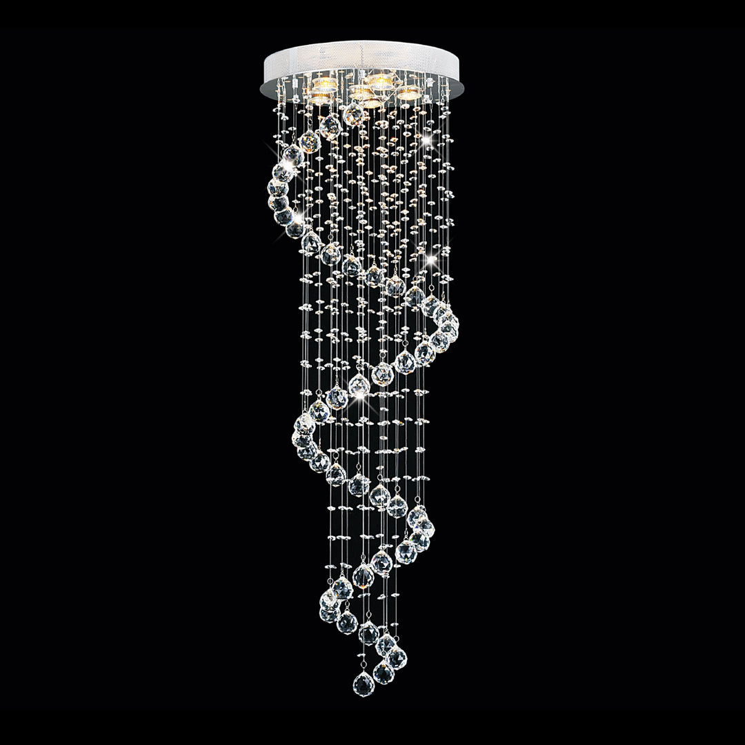 CWI Spiral 6603c14c Ceiling Light - Chrome