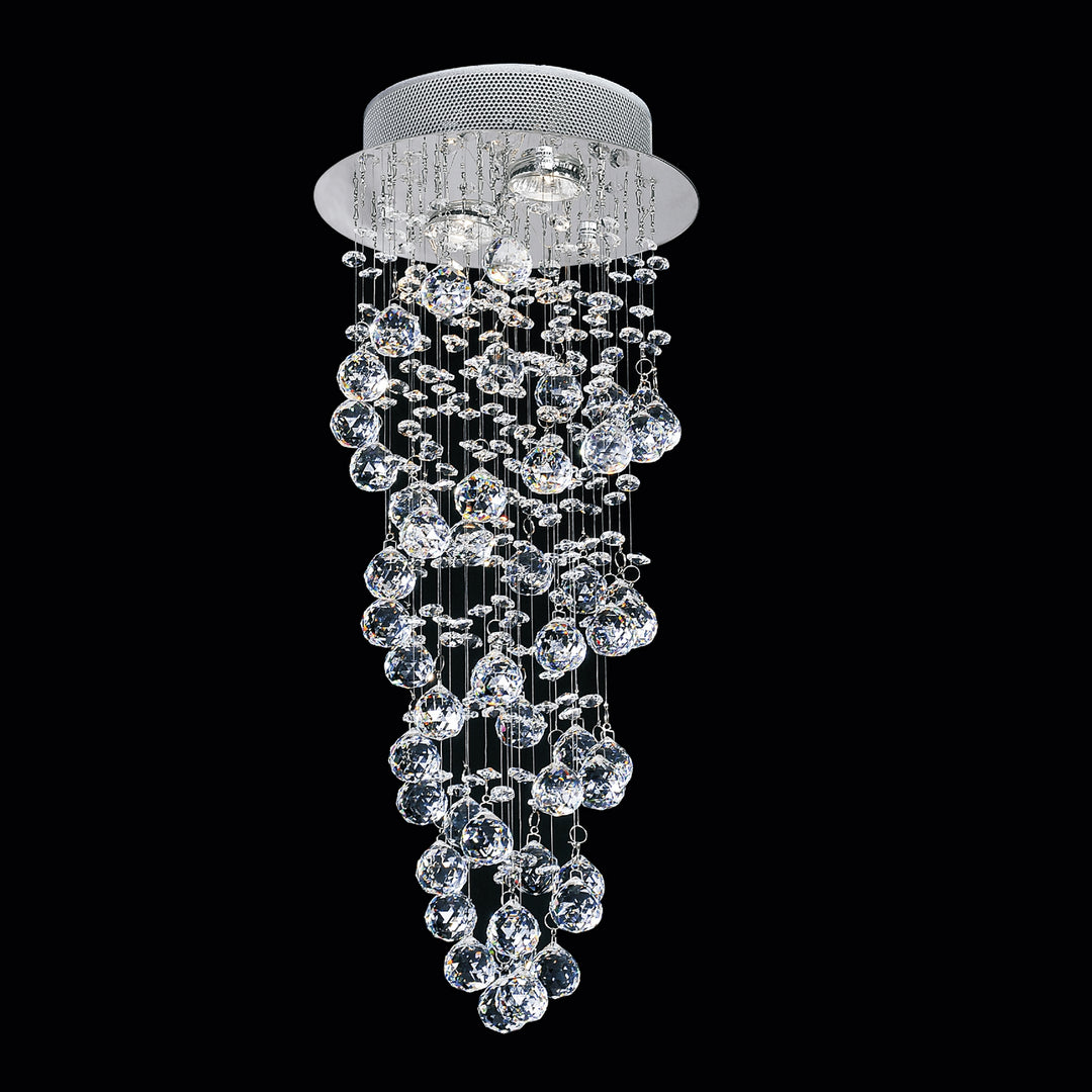 CWI Double Spiral 6606c10c Ceiling Light - Chrome