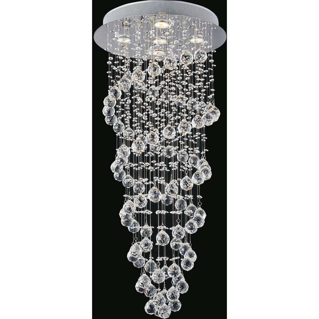 CWI Double Spiral 6606c18c Ceiling Light - Chrome