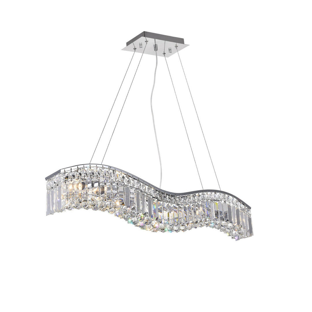 CWI Glamorous 8004p30c-a (clear) Pendant Light - Chrome