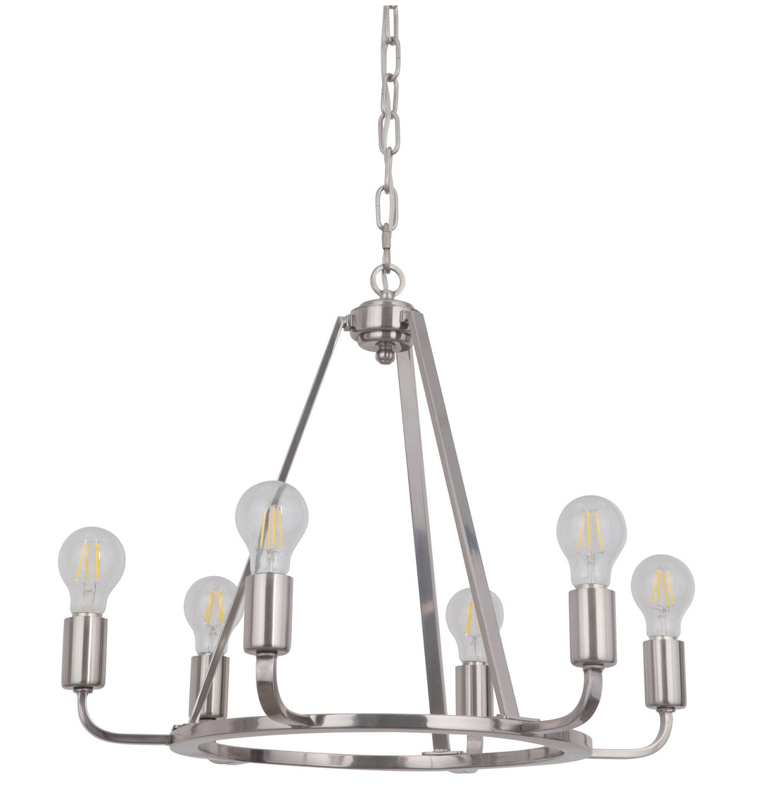 Craftmade Arc 45926-PLN Chandelier Light - Polished Nickel