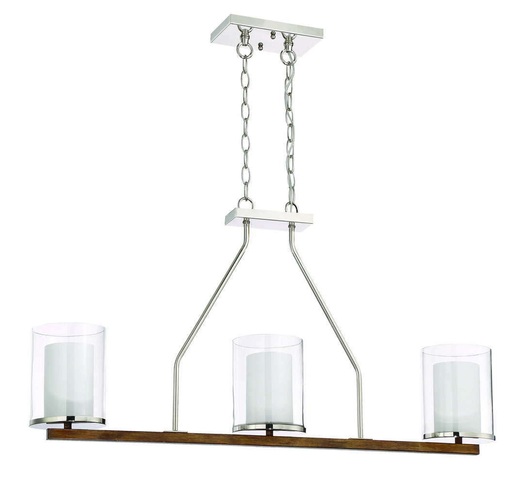 Craftmade Lark 46473-PLNWB Pendant Light - Polished Nickel/Whiskey Barrel