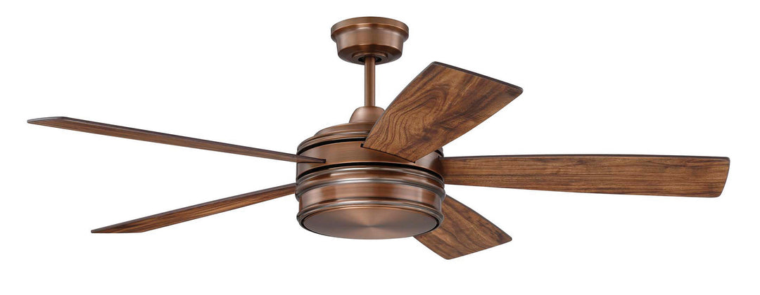 Craftmade Braxton BRX52BCP5 Ceiling Fan 52 - Brushed Copper, Dark Cedar/Chestnut/