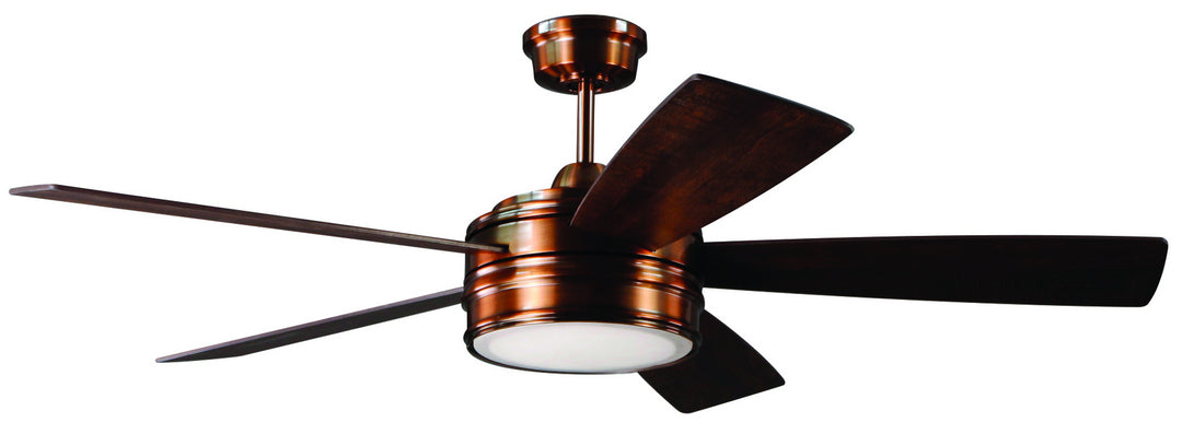 Craftmade Braxton BRX52BCP5 Ceiling Fan 52 - Brushed Copper, Dark Cedar/Chestnut/