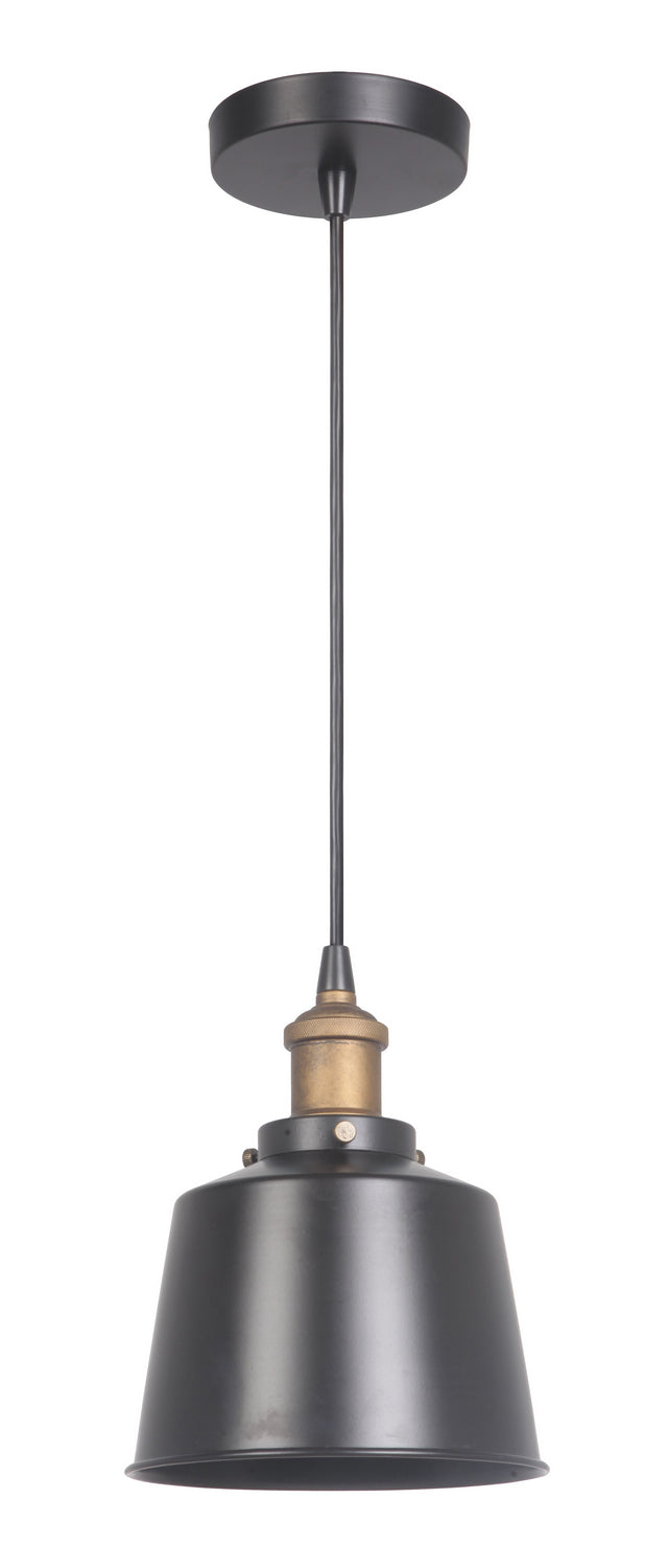 Craftmade Pendant P760MBKPAB1 Pendant Light - Matte Black/Patina Aged Brass