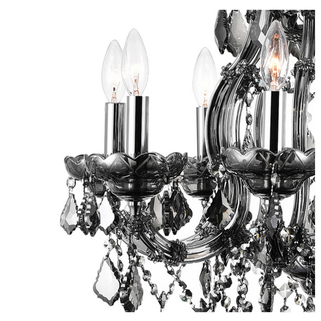 CWI Maria Theresa 8311p24c-9 (clear) Chandelier Light - Chrome