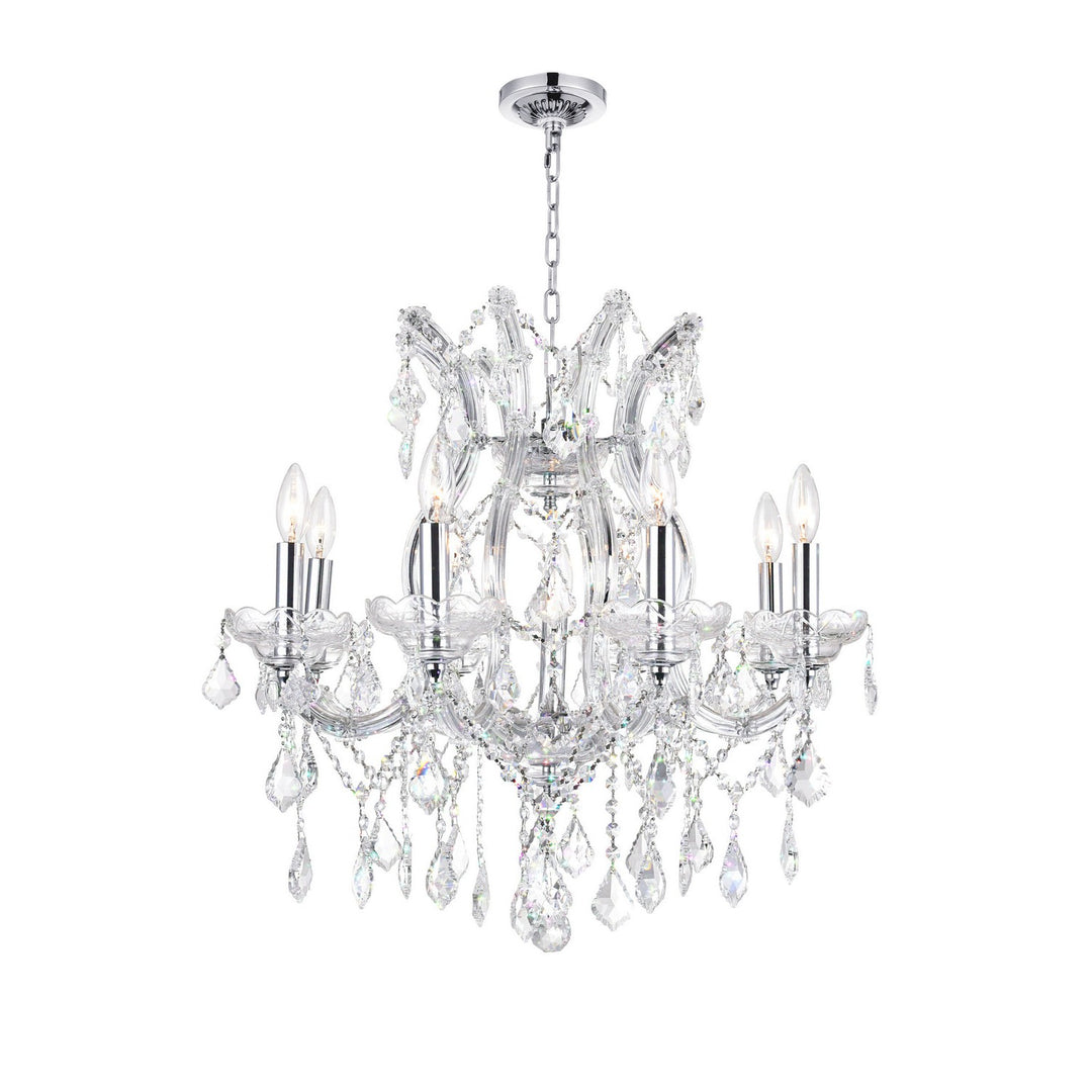 CWI Maria Theresa 8311p24c-9 (clear) Chandelier Light - Chrome