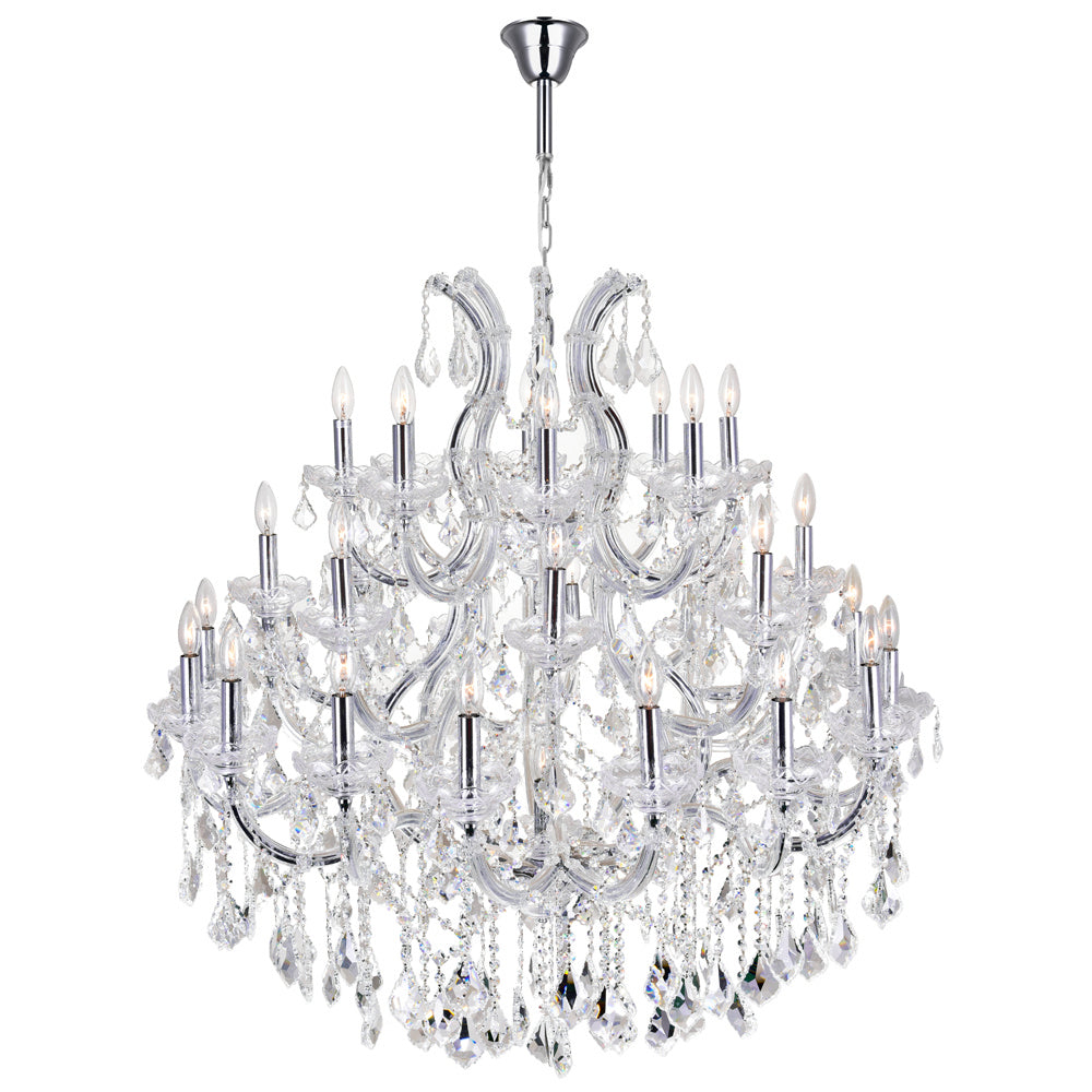 CWI Maria Theresa 8318p42c-33 (clear) Chandelier Light - Chrome