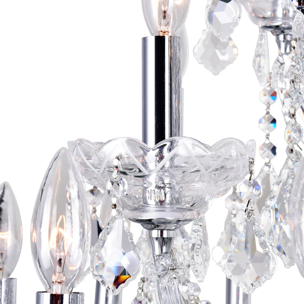 CWI Maria Theresa 8318p42c-33 (clear) Chandelier Light - Chrome