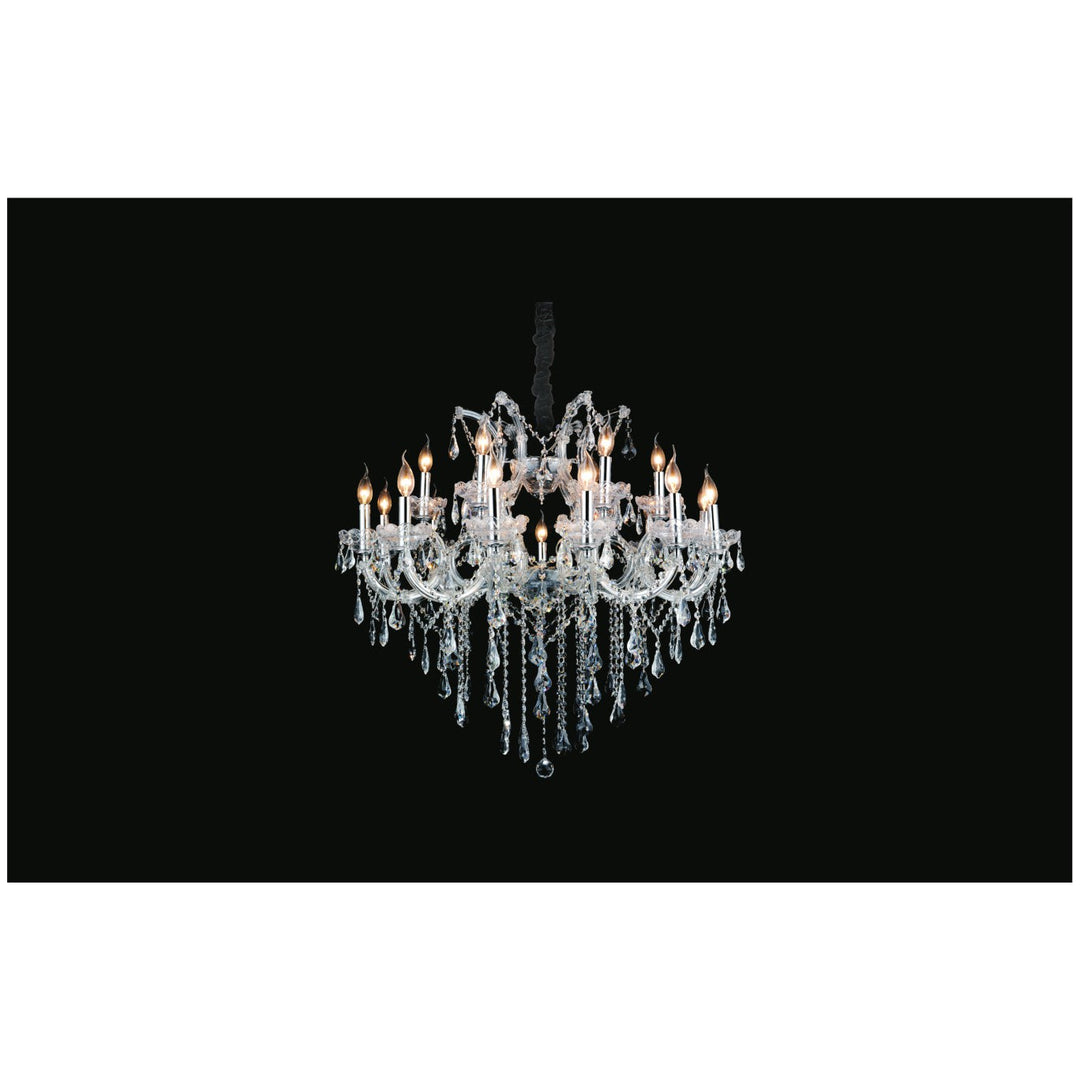 CWI Maria Theresa 8319p36c-19 (clear) Chandelier Light - Chrome