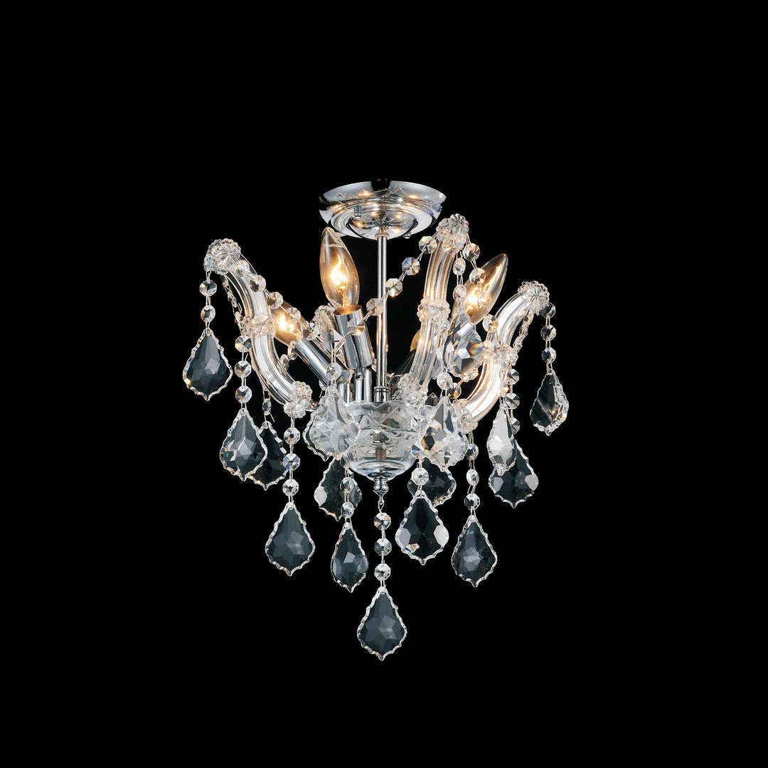 CWI Payton 8418c14c-4(clear) Ceiling Light - Chrome