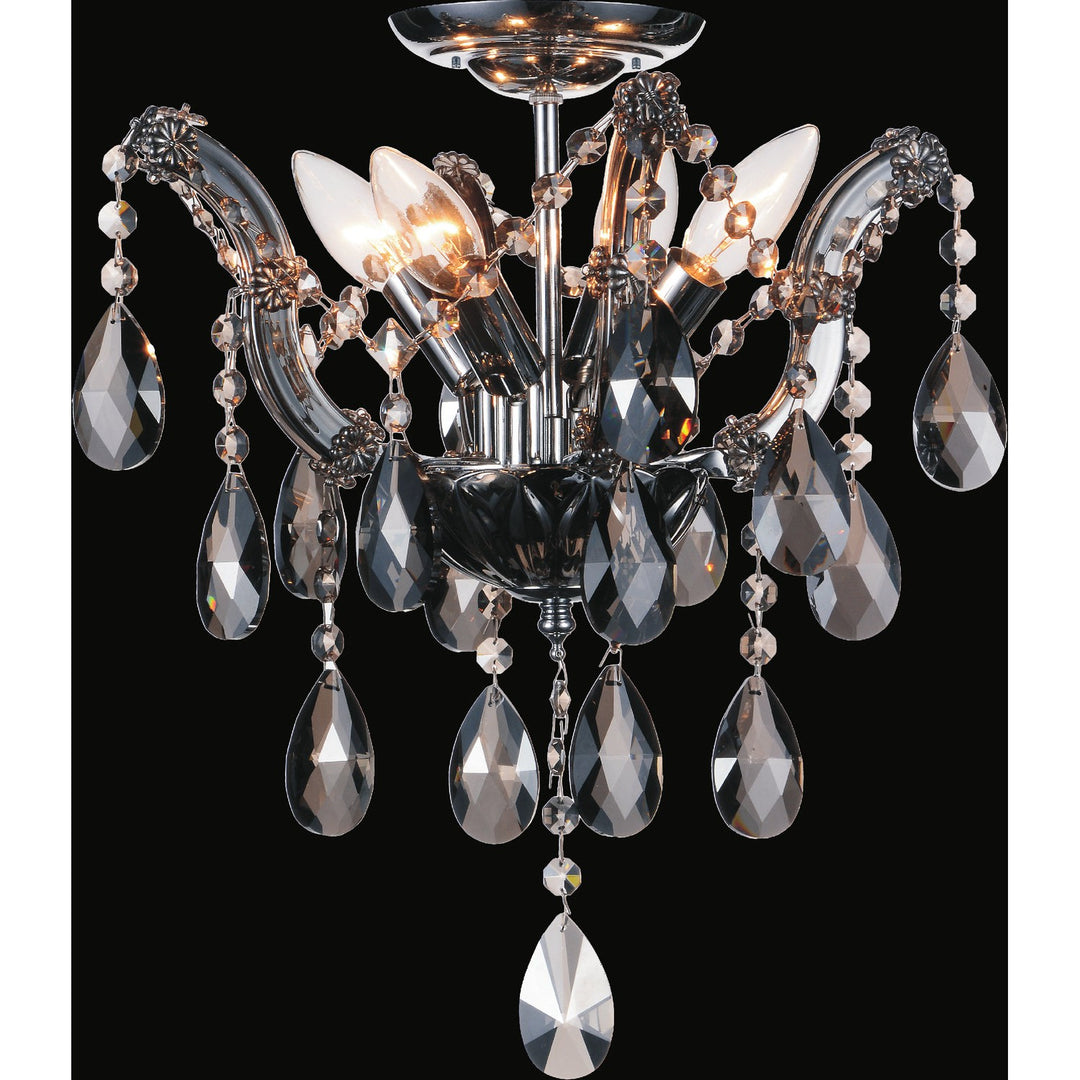 CWI Payton 8418c14c-4(smoke) Ceiling Light - Chrome