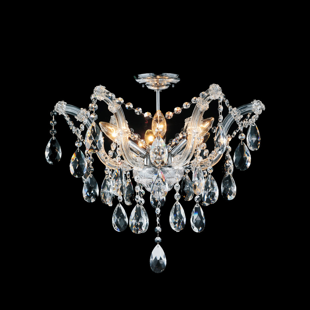 CWI Payton 8418c20c-6(clear) Ceiling Light - Chrome