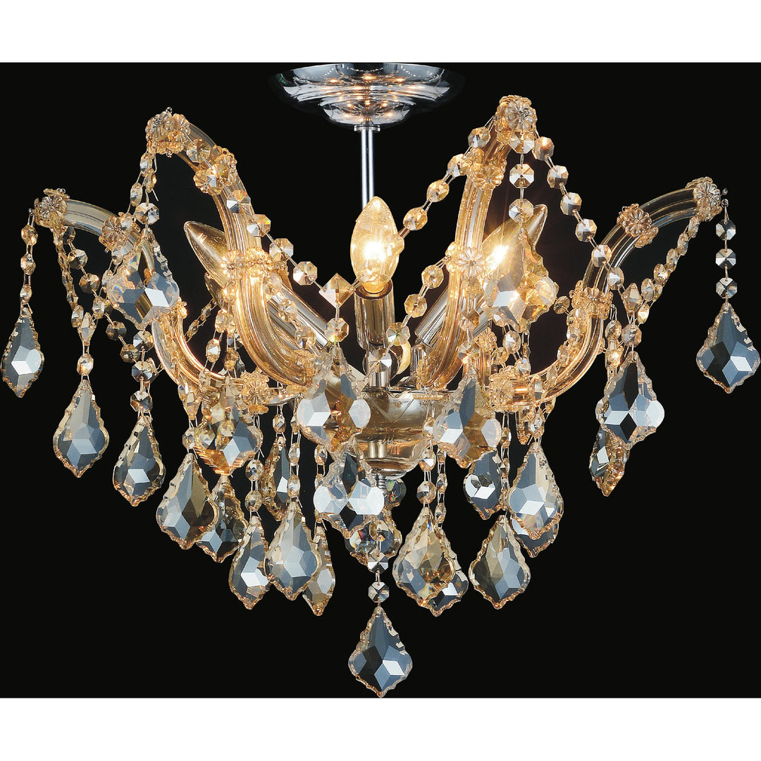 CWI Payton 8418c20c-6(cognac) Ceiling Light - Chrome